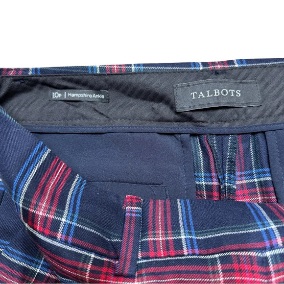 {Talbots} "Hampshire Ankle" Petite Tapered Straight Leg Trousers Dress Pants - Picture 6 of 7